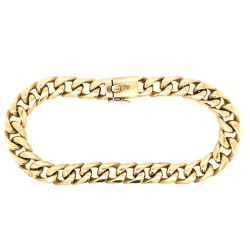 Pre Owned 9ct Mens Curb Bracelet ZV267